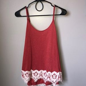 Cute Lace Bottom Tank